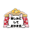 接客業♣お客様宛⑤冬予約受付.連絡大文字（個別スタンプ：15）