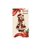 Christmas bear stampsクリスマス熊ちゃん（個別スタンプ：5）