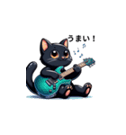 黒猫とエレキギター（個別スタンプ：6）