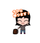 ニコニコな女の子（個別スタンプ：4）