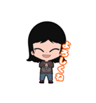 ニコニコな女の子（個別スタンプ：5）