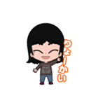 ニコニコな女の子（個別スタンプ：7）