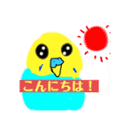 可愛いセキセイちゃん達1 cute birds 1（個別スタンプ：4）