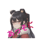 AI美女イラストスタンプ和装ver（個別スタンプ：26）