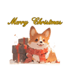 看板犬ふくのXmasスタンプ。（個別スタンプ：16）