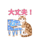 癒しのピアノ猫。ほのぼの音楽日記その1（個別スタンプ：34）