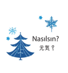 冬に毎日使いたいトルコ語＆日本語☆青色（個別スタンプ：3）