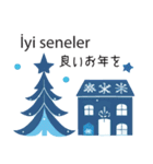 冬に毎日使いたいトルコ語＆日本語☆青色（個別スタンプ：37）