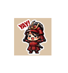 紅の甲冑武将スタンプ！（個別スタンプ：13）