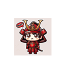 紅の甲冑武将スタンプ！（個別スタンプ：16）