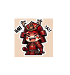 紅の甲冑武将スタンプ！（個別スタンプ：17）