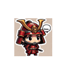 紅の甲冑武将スタンプ！（個別スタンプ：18）