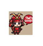 紅の甲冑武将スタンプ！（個別スタンプ：19）