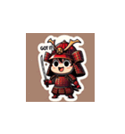 紅の甲冑武将スタンプ！（個別スタンプ：27）