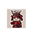 紅の甲冑武将スタンプ！（個別スタンプ：28）