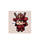 紅の甲冑武将スタンプ！（個別スタンプ：32）