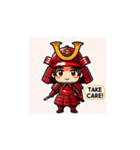 紅の甲冑武将スタンプ！（個別スタンプ：34）