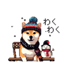 ドット絵 冬の柴犬 40種（個別スタンプ：27）