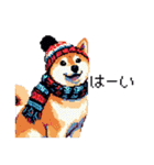 ドット絵 冬の柴犬 40種（個別スタンプ：28）