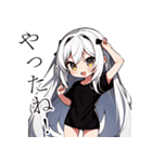 黒Tシャツの女の子（個別スタンプ：38）