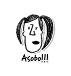 モノクロガールズvol.1（個別スタンプ：9）