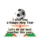 サッカー好きのあけおめ年賀状 謹賀新年（個別スタンプ：8）