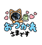黒柴犬のゆきちゃんとにゃおじいの仲間たち（個別スタンプ：1）