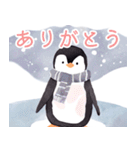 真冬のペンギン＊毎日使える大人スタンプ（個別スタンプ：3）