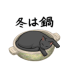 冬の黒猫スタンプ（個別スタンプ：9）