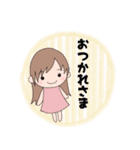 かわいい女の子の毎日使えるスタンプ（個別スタンプ：3）