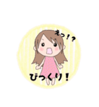 かわいい女の子の毎日使えるスタンプ（個別スタンプ：19）