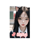 日本語猫耳女子高生（個別スタンプ：40）