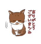 シミ付き（茶トラ白）ねこ（個別スタンプ：10）