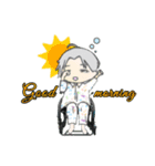 daily greetings✦Noah in a wheelchair（個別スタンプ：2）