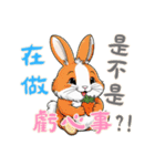 うさぎの赤ちゃんの生活 Part3 (漢字)（個別スタンプ：1）