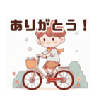 可愛い自転車のイラスト（個別スタンプ：1）