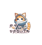 【ふゆねこ】冬服の猫LINEスタンプ！（個別スタンプ：2）