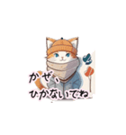 【ふゆねこ】冬服の猫LINEスタンプ！（個別スタンプ：5）