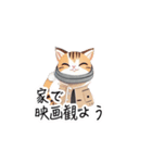 【ふゆねこ】冬服の猫LINEスタンプ！（個別スタンプ：28）