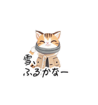 【ふゆねこ】冬服の猫LINEスタンプ！（個別スタンプ：37）