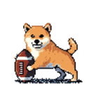 ドット絵 スポーツする 柴犬 40種 しばけん（個別スタンプ：5）