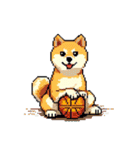 ドット絵 スポーツする 柴犬 40種 しばけん（個別スタンプ：8）