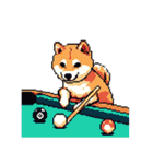 ドット絵 スポーツする 柴犬 40種 しばけん（個別スタンプ：17）