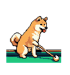 ドット絵 スポーツする 柴犬 40種 しばけん（個別スタンプ：18）