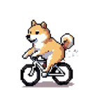 ドット絵 スポーツする 柴犬 40種 しばけん（個別スタンプ：22）