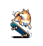 ドット絵 スポーツする 柴犬 40種 しばけん（個別スタンプ：27）