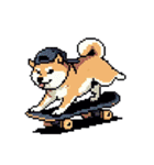 ドット絵 スポーツする 柴犬 40種 しばけん（個別スタンプ：28）