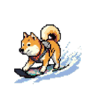 ドット絵 スポーツする 柴犬 40種 しばけん（個別スタンプ：32）