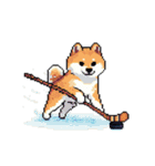 ドット絵 スポーツする 柴犬 40種 しばけん（個別スタンプ：34）