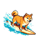 ドット絵 スポーツする 柴犬 40種 しばけん（個別スタンプ：39）